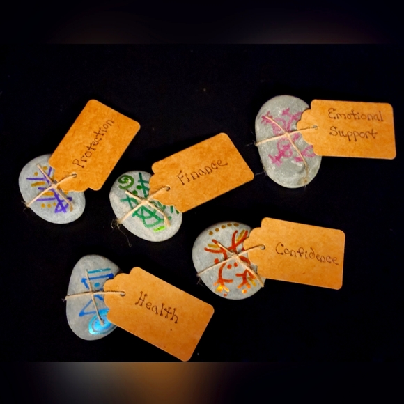 Sigil stone set, set of 4, variety picked unless otherwise requested - Picture 1 of 2